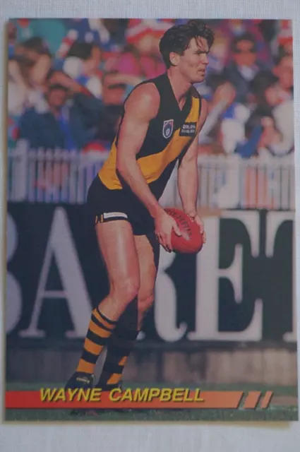 Richmond Tigers AFL-VFL Football Vintage Select In Action Card Wayne Campbell