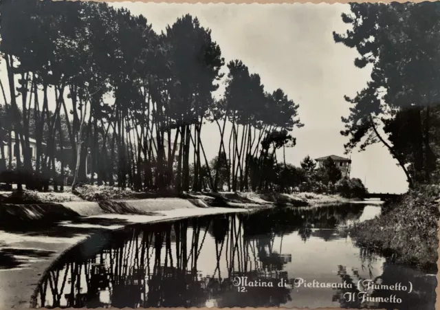 Cartolina Marina di Pietrasanta Lucca il Fiumetto viaggiata