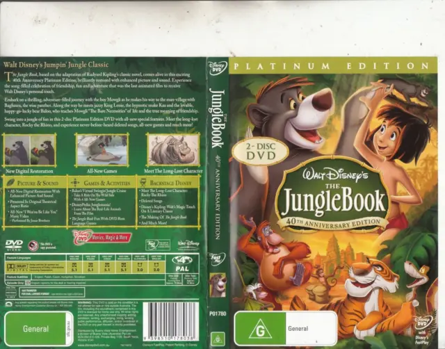 The Jungle Book-1967-Walt Disney Pictures-Platinum Edition-Movie WD:P-2 DVD