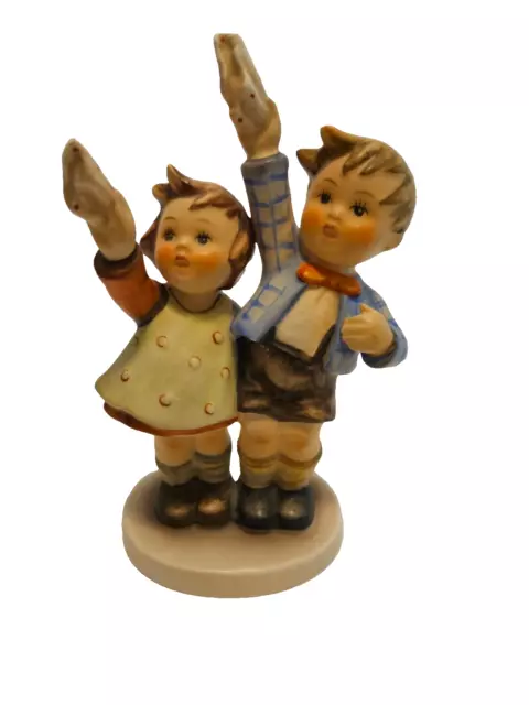 Vintage Goebel / Hummel Figurine  Auf Wiedersehen Waving Goodbye 6" Signed tmk3