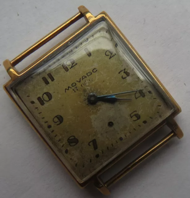 Movado mens wristwatch gold filled case load manual balance broken