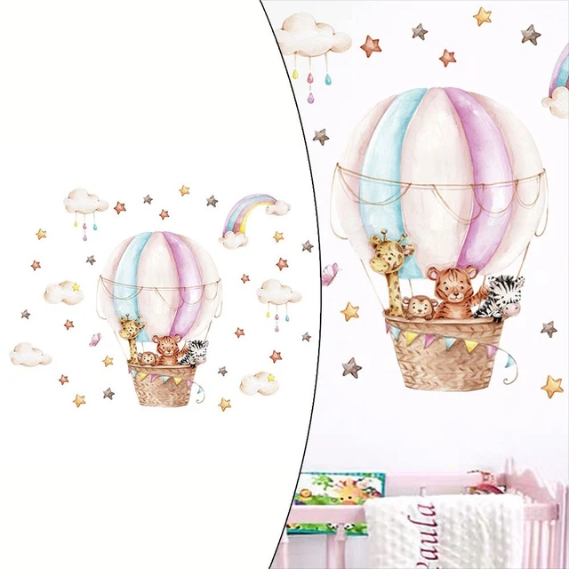 Moulin à Vent Montgolfière Coloré - Décoration Jardin Extérieur - Résistant UV - 110cm - Animation Venteuse