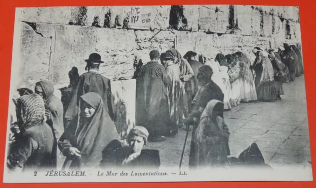 Cpa Carte Postale 1920 Israël Mandat Gb Palestine Jerusalem Mur Lamentations