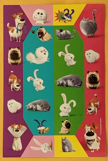 The Secret Life of PETS 2 Sticker Single Sheet