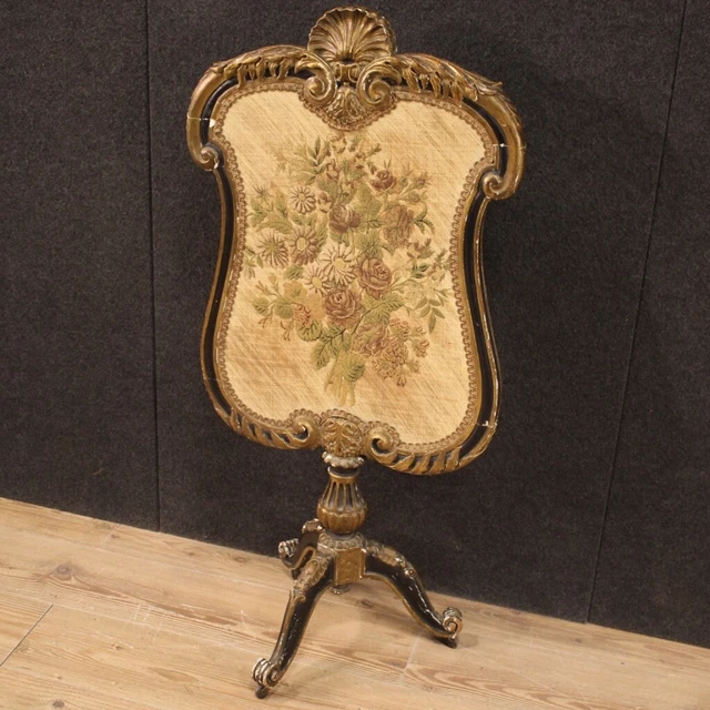 Antique French fender furniture in lacquered and gold wood 800 19th century