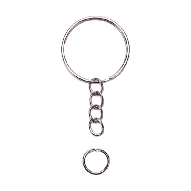 100Pcs  Keyring Keychain Split Jump Rings Bulk Ring DIY Jewelry Key Chain Cra-tz