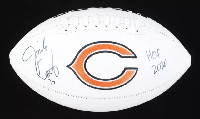 Jim "Jimbo" Covert Signed Bears Logo Football Inscribed "HOF 2020" (JSA COA)