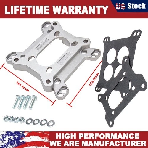CARB CARBURETOR ADAPTER 2bbl4bbl Kit 4Bolt 2 Barrel to 4 Barrel