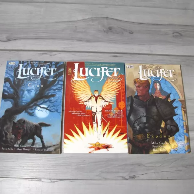 3 Lucifer Books - Exodus, Crux, Cold Heaven -  by Mike Carey - Vertigo