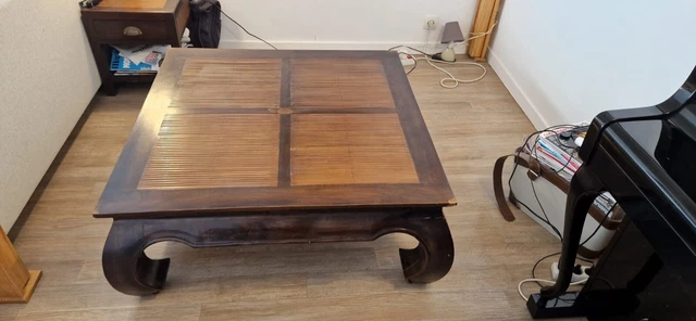 table basse en bois tressée, maison du monde, état occasion (bon état)