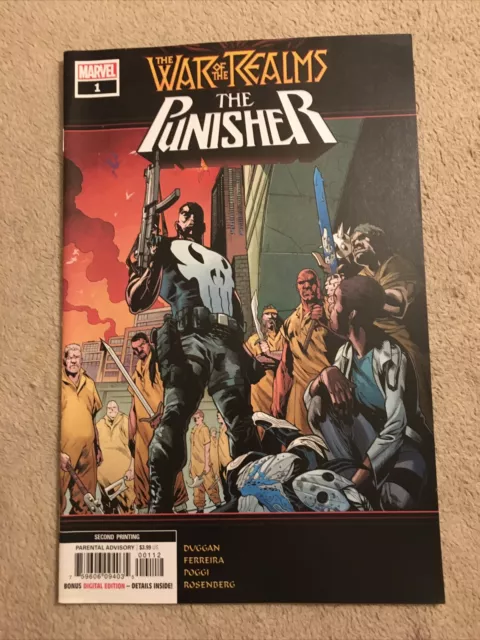 War of the Realms Punisher #1 Rare 2nd Print Variant Low Print Run Marvel 2019