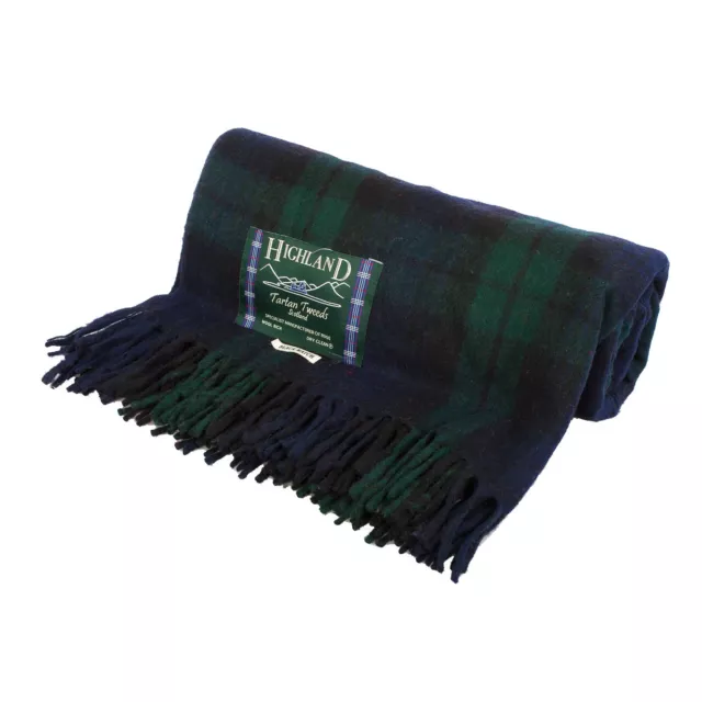 Écossais Highland Tartan Tweeds Laine Tapis/Couverture Disponible En 18 Coloris