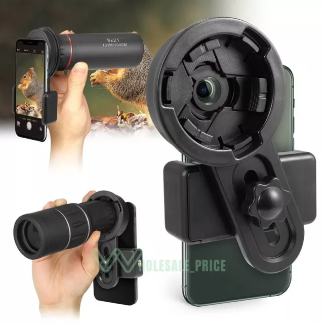 Universal Cell Phone Adapter Mount Binocular Monocular Spotting Scope Telescope