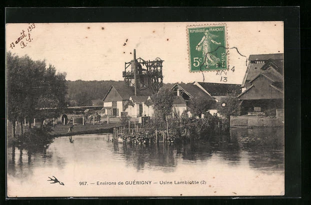 CPA Guérigny, Usine Lambiotte 1913