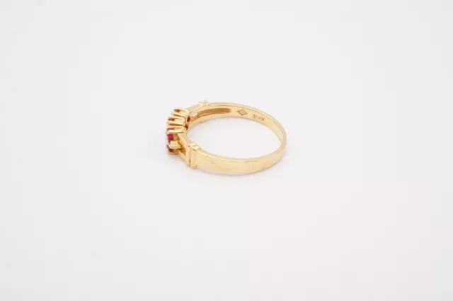 10K YELLOW GOLD Ruby Diamond Ring Size 6.25 $279.99 - PicClick