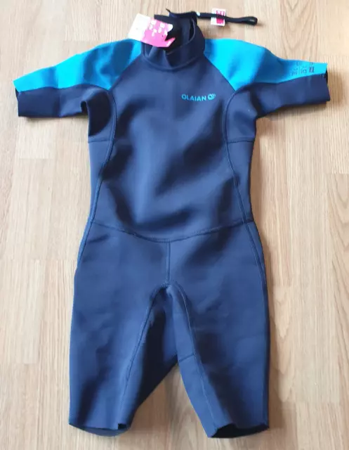 Olaian Kinder Jungen Mädchen Neoprenanzug kurz Shorty Gr.116 blau NEU Etikett!