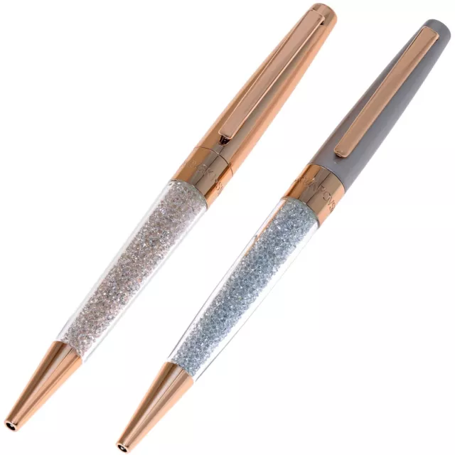 Swarovski Ballpoint Pen Set Crystalline Silver and Rose Gold Crystal 5561657