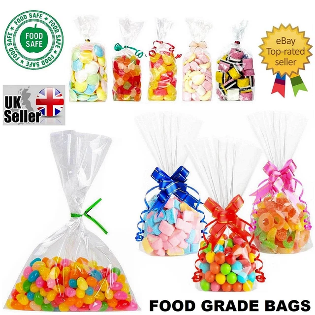 CLEAR CELLOPHANE CELLO Display Bags Large Small Sweets Candy Cake Pop