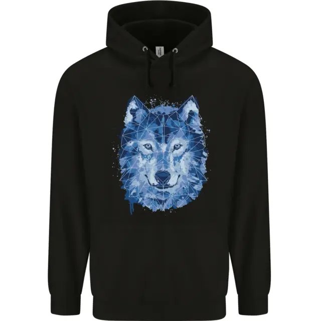 A Polygon Wolf Childrens Kids Hoodie