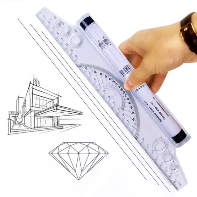PARALLEL RULER ROLLER Ruler Design Drawing Ruler Tool B6 L7 L2N6 $10.69 -  PicClick AU