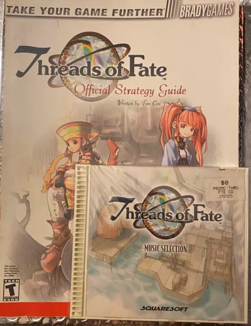 Squaresoft's Threads of Fate Strategy Guide and Music Selection CD Bundle - Used