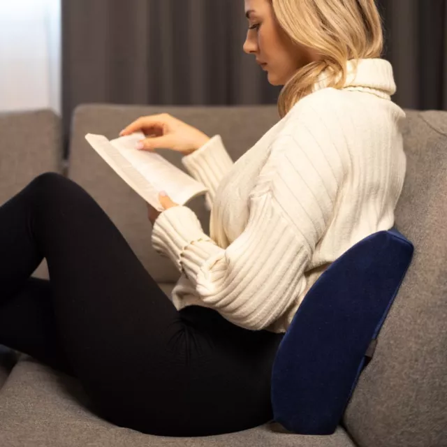 Coussin de soutien lombaire pour le dos à Mémoire de Forme sangle élastique