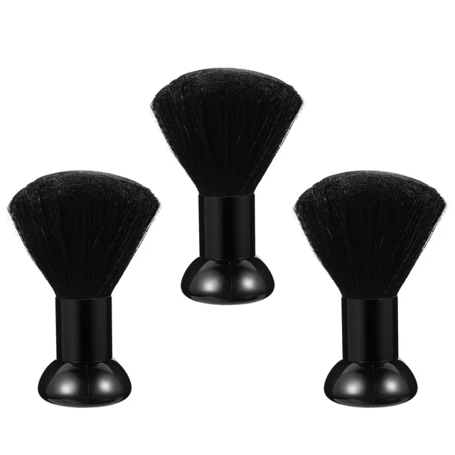 3 Pcs Nackenbürste Plastik Staubbürste Zum Haare Handgriffe Black