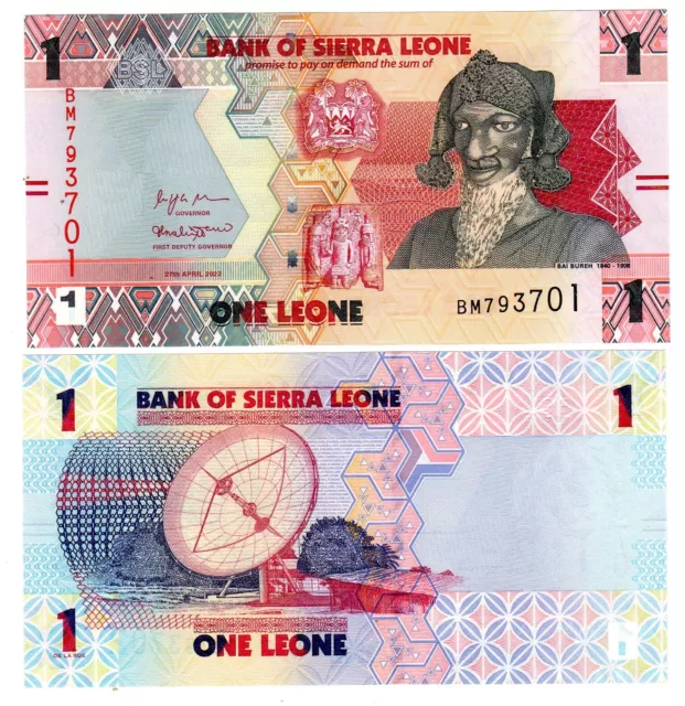 Sierra Leone Billet 1 Leone 2022 NEW NOUVEAU BAI BUREH NEUF UNC