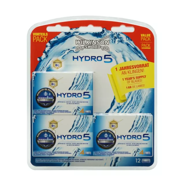 12 x Wilkinson Sword Hydro 5 Rasierklingen - NEU - OHNE OVP - im Blister