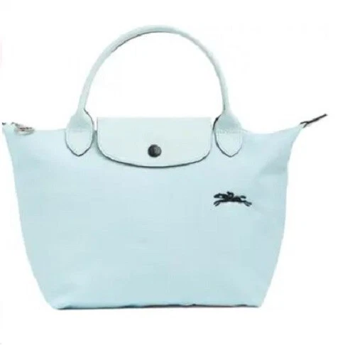 NWT Longchamp Small Le Pliage Nylon Tote Bag Cloud Blue