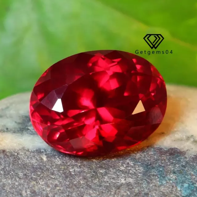 Natural GIE Certified Burma Pigeon Blood Red Ruby Oval Cut 15.50 CT VVS Gemstone