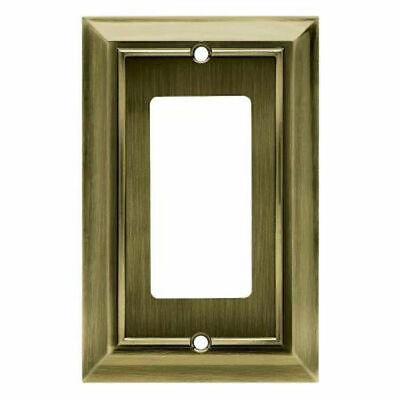 W10244-AB Antique Brass Architect Single GFCI Outlet Cover Plate