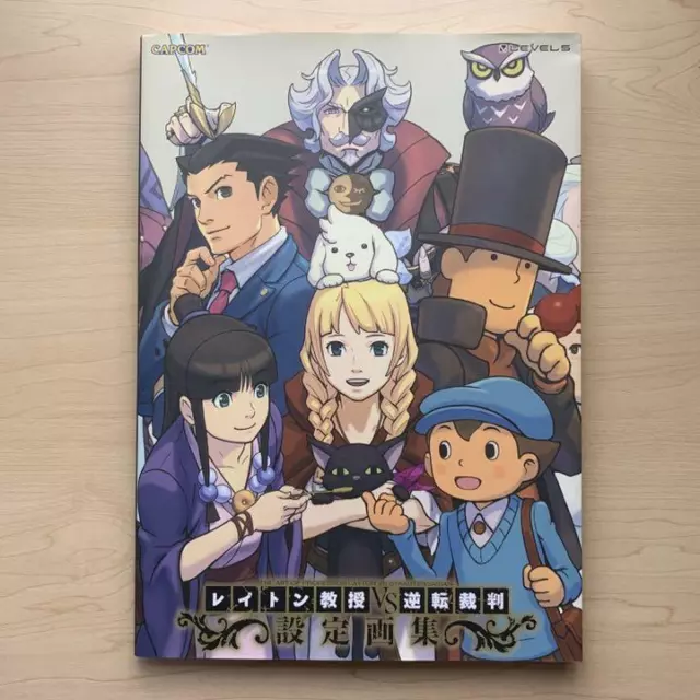 Professor Layton VS Gyakuten Saiban Art Book Ace Attorney Capcom Official Book