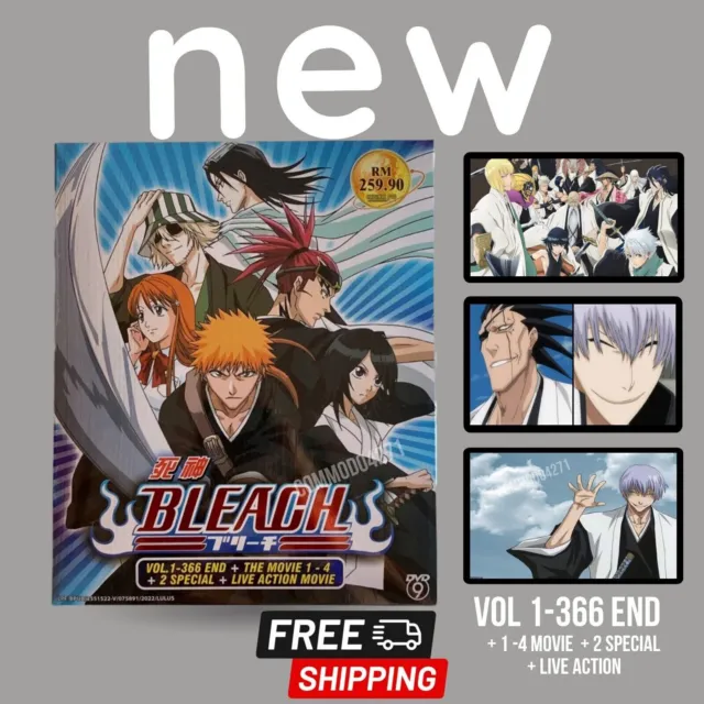 Anime DVD Bleach TV Series Vol.1-366 End+ Thousand-Year +4 Movie+2SP+Live  Action