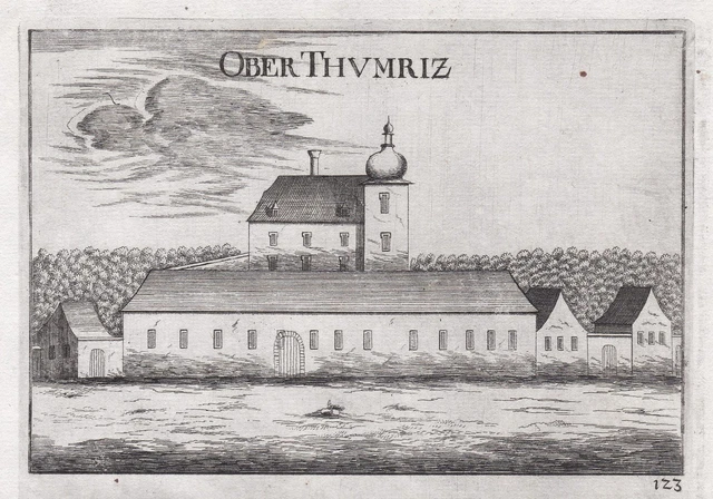 Oberthumeritz Japons Corno Vista Incisione Stampa Antica Vischer 1672