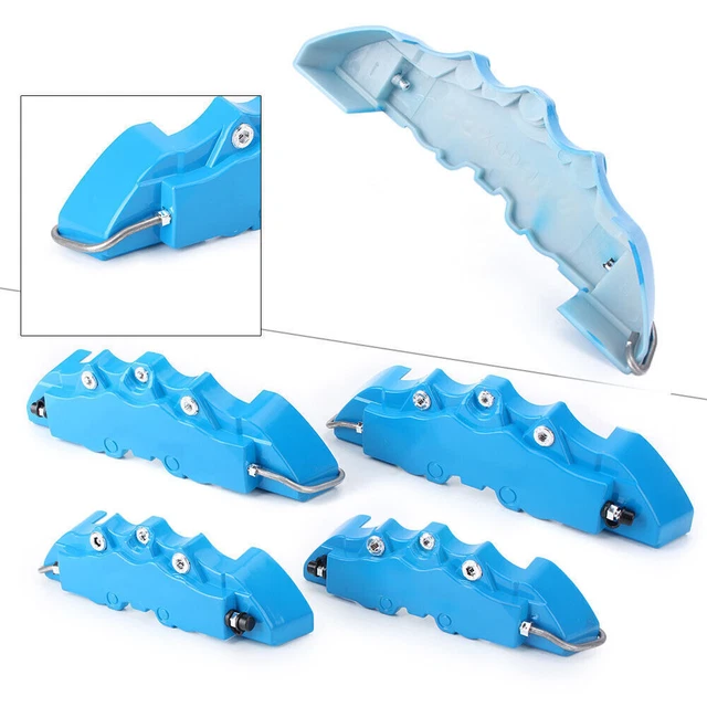 Universal Car Disc Brake Caliper Covers Kit Wheels Front Rear Accessories Blue