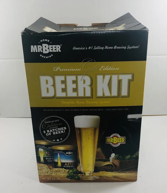 Kit de inicio de galón para hacer cerveza Mr. Beer, kit de cerveza artesanal completo
