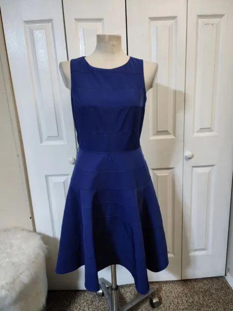 Women's Calvin Klein Blue Sleeveless A-Line Fit & Flare Dress Size 4