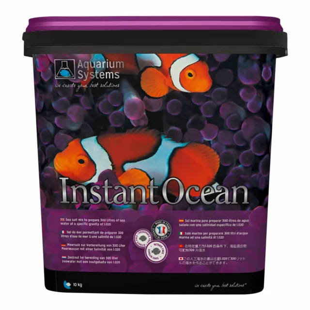 Aquarium Systems Instant Ocean Sal de Mar - 10KG - Agua Acondicionador Sal