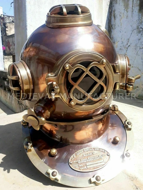 Diving Divers Helmet U.S Navy Mark V 18" Deep Sea Antique Scuba Vintage Gift C