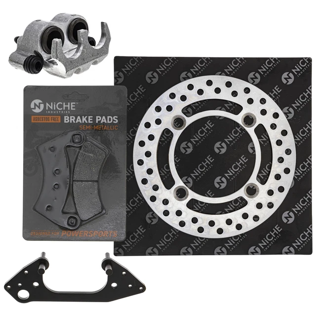 NICHE Front Left Brake Rotor Caliper Pad Set for Polaris Ranger RZR 800 1911283