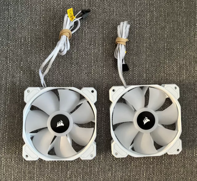 2 ventilateurs (fans) Corsair Sp120 Rgb Elite blanc