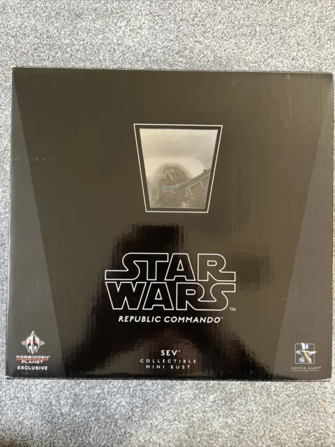 SIGNED Gentle Giant Star Wars REPUBLIC COMMANDO SEV Mini Bust #724/1,300