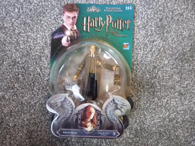 Harry Potter Order of the Phoenix Argus Filch Action Figure Popco boxed & sealed