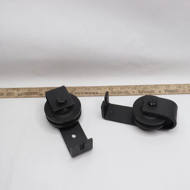 (2-Pk) Bi-Fold Barn Door Hardware Kits 5-1/2" x 2-3/4" - Incomplete