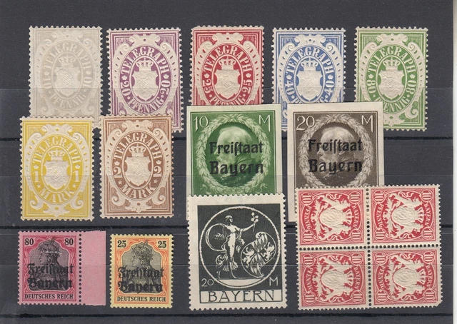 Kleines Lot  Altdeutschland - Bayern -ungebr.  -2-