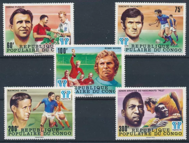 [BIN11593] Congo 1978 Soccer good set of stamps very fine MNH