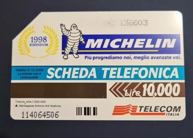 ♞SCHEDE TELEFONICHE♞ITALY TELECOM GODEN 917a ADAC MICHELIN LOTTO RARISSIMO 114++