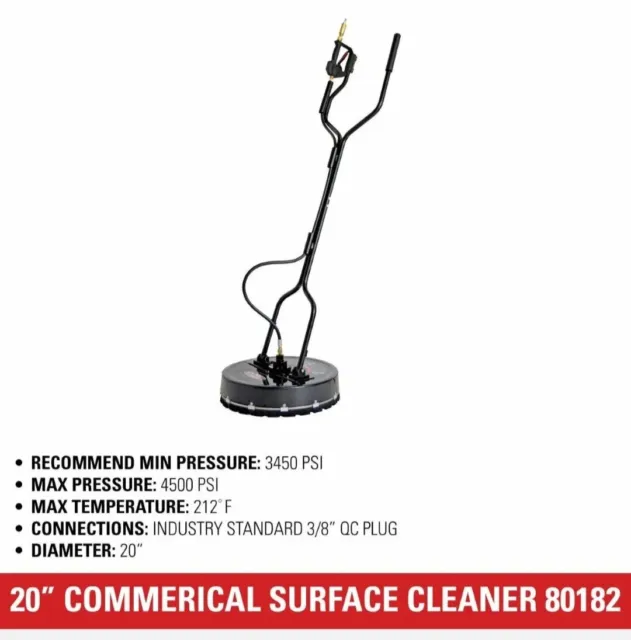 "Simpson 80182 20 Inch 4500 PSI Quick Connect Industrial Surface Cleaner"