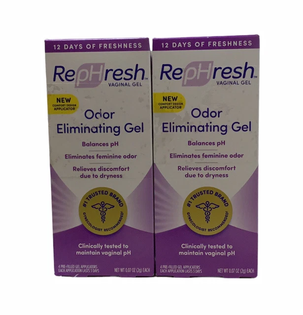 GeL vaginal eliminador de olores RepHresh (0,07 oz) con 4 aplicadores precargados (1K)
